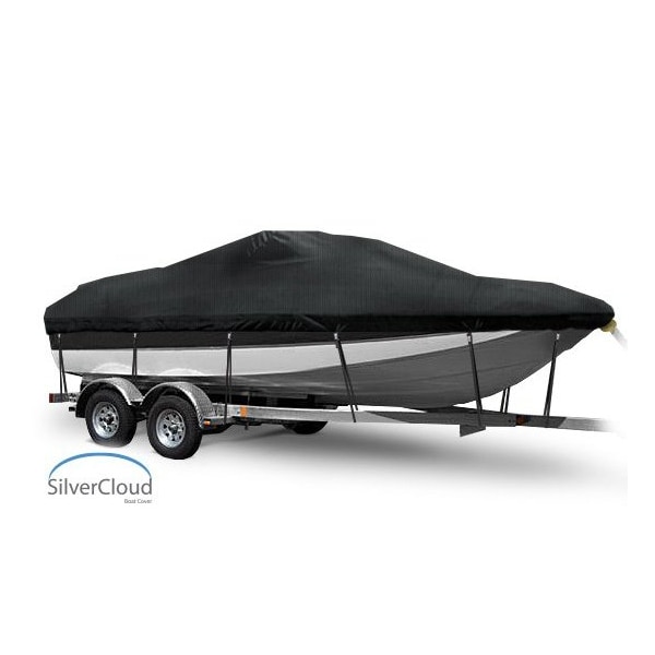 Eevelle Boat Cover DECK BOAT Modified V Inboard Fits 28ft 6in L up to 102in W Charcoal SCMVPD28102-CHL - main